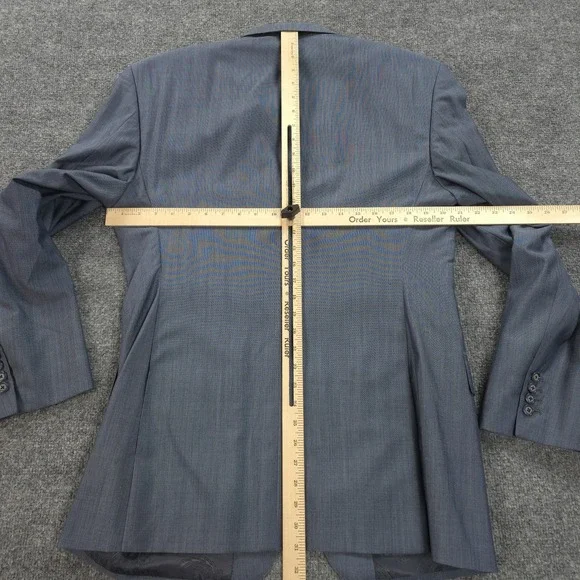 Daryl James Suit Mens 40 32x32 Blue 2 Piece Set Bespoke Custom Tailored NFL USA